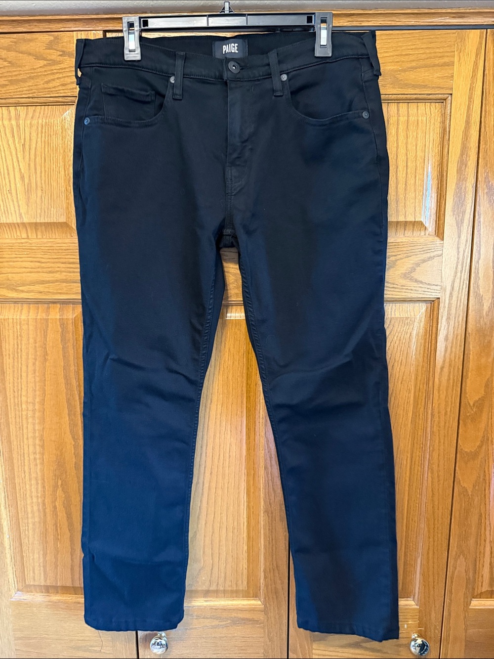 PAIGE Men's Federal Slim Straight Jeans in Black-Size 33w/28 inseam